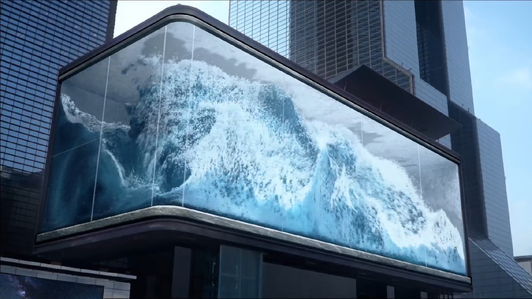 大屏裸眼3D_海浪